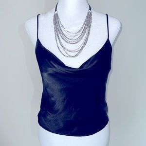 Black Drape Neck Camisole
